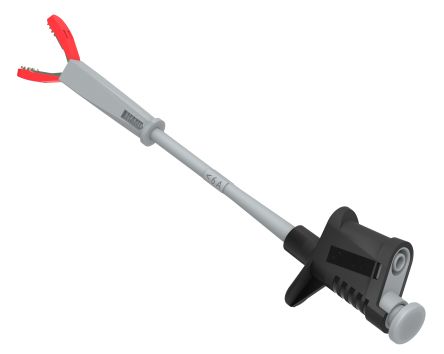 Electro PJP Alligator Clip, Nickel-Plated Steel Contact, 6A, Black [6007-IEC-N]; 263-9214