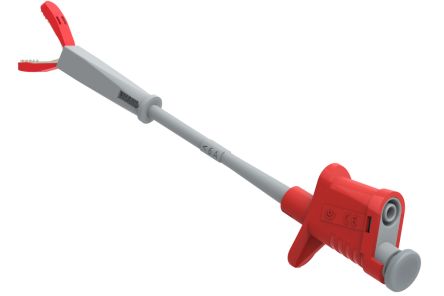 Electro PJP Alligator Clip, Nickel-Plated Steel Contact, 6A, Red [6007-IEC-R]; 263-9215