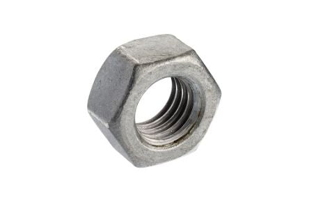 RS PRO, Galvanised Steel Hex Nut, DIN 934, M10 [0]; 264-5846