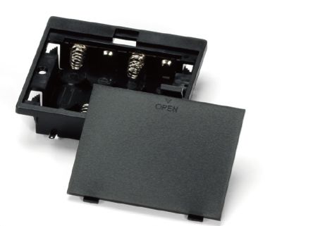 Takachi Electric Industrial 9V Battery Holder, Button & Coil Spring Contact [LD-006PB]; 264-5897