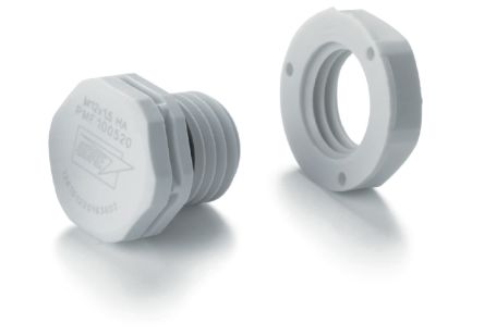 Takachi Electric Industrial RAL 7035 Pressure Relief Vent, 14.3mm W, For Use With Industrial and Electrical or [PMF-12S]; 264-5923