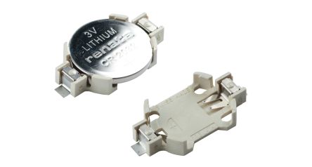 Takachi Electric Industrial CR2032 Battery Holder, Through Hole Contact [SMTU2032-1-G]; 264-5928
