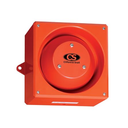 Clifford & Snell YA80 Series Wall or Bulkhead Electronic Sounder, 48 V dc, 116dB at 1 m, IP66, DC, 32-Tone [204414]; 264-6020