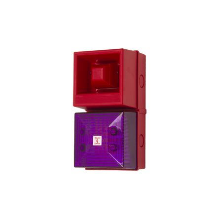 Clifford & Snell YL40 Series Magenta Sounder Beacon, 48 V dc, IP65, Base-mounted, 108dB at 1 Metre [245195]; 264-6037