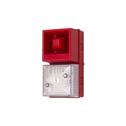 Clifford & Snell YL40 Series Clear Sounder Beacon, 230 V ac, IP65, Base-mounted, 108dB at 1 Metre [245209]; 264-6045