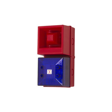 Clifford & Snell YL40 Series Blue Sounder Beacon, 24 V dc, IP65, Base-mounted, 108dB at 1 Metre [245224]; 264-6050