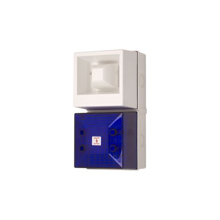 Clifford & Snell YL40 Series Blue Sounder Beacon, 24 V dc, IP65, Base-mounted, 108dB at 1 Metre [245234]; 264-6056