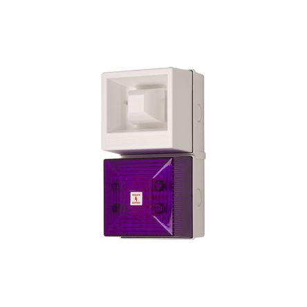 Clifford & Snell YL40 Series Magenta Sounder Beacon, 48 V dc, IP65, Base-mounted, 108dB at 1 Metre [245245]; 264-6064
