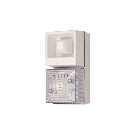 Clifford & Snell YL40 Series Clear Sounder Beacon, 24 V dc, IP65, Base-mounted, 108dB at 1 Metre [245275]; 264-6079