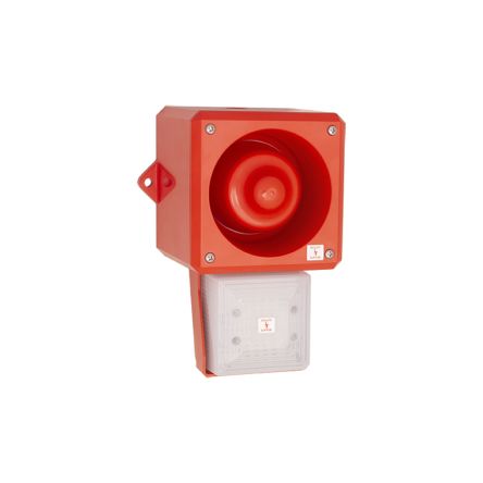 Clifford & Snell YL50 Hi Vis Series Opal Sounder Beacon, 115 V ac, IP66, Wall or Bulkhead, 112dB at 1 Metre [245299]; 264-6093