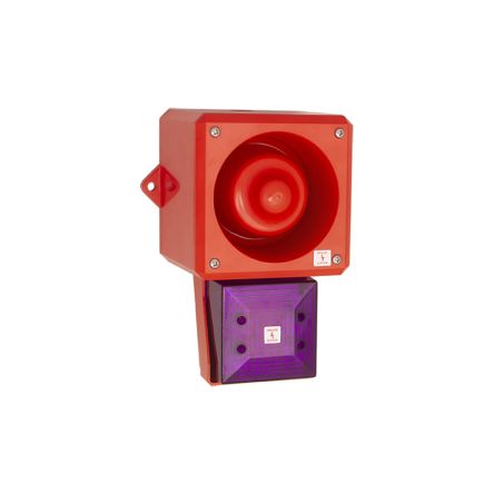 Clifford & Snell YL50 Hi Vis Series Magenta Sounder Beacon, 115 V ac, IP66, Wall or Bulkhead, 112dB at 1 Metre [245303]; 264-6098
