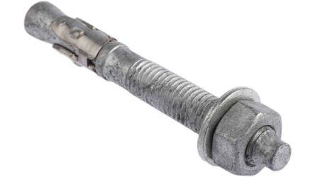 RS PRO Steel Through Bolt M12 x 100mm, 12mm Fixing Hole [0]; 264-6416