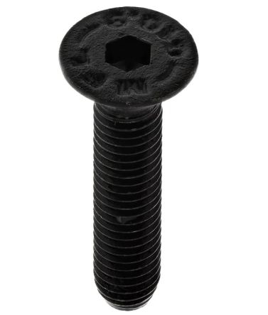 RS PRO Black, Self-Colour Steel Hex Socket Countersunk Screw, DIN 7991, M5 x 25mm [0]; 264-6423