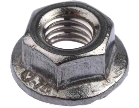 RS PRO Stainless Steel Flanged Hex Nut, DIN 6923, M5 [0]; 264-6432