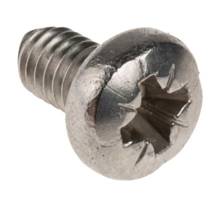RS PRO Pozi M4 Pan A2 304 Stainless Steel Machine Screw DIN 7985 x 6.0mm [0]; 264-6438