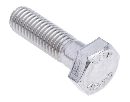RS PRO Stainless Steel, Hex Bolt, M10 x 35mm [0]; 264-6440