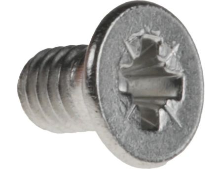 RS PRO Pozi M3 Countersunk A2 304 Stainless Steel Machine Screw DIN 965 x 5.0mm [0]; 264-6444