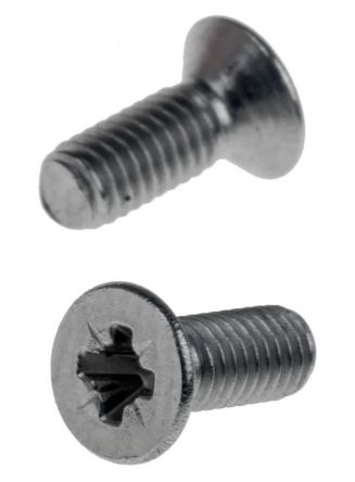 RS PRO Pozi M3 Countersunk A2 304 Stainless Steel Machine Screw DIN 965 x 8.0mm [0]; 264-6445