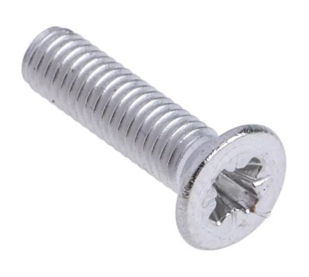 RS PRO Pozi M3 Countersunk A2 304 Stainless Steel Machine Screw DIN 965 x 12.0mm [0]; 264-6446
