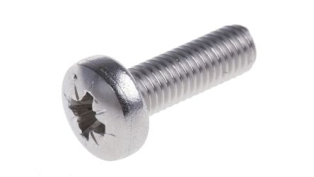 RS PRO Pozi M5 Pan A4 316 Stainless Steel Machine Screw DIN 7985 x 16.0mm [0]; 264-6460