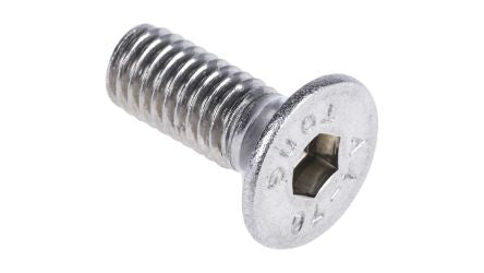 RS PRO Plain Stainless Steel Hex Socket Countersunk Screw, ISO 10642, M6 x 16mm [0]; 264-6465