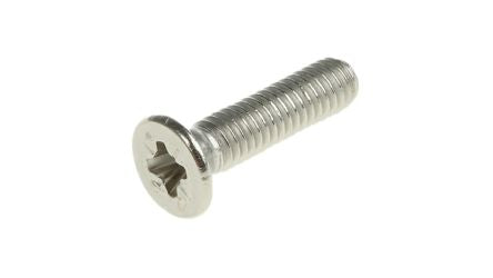 RS PRO Pozi M3 Countersunk A4 316 Stainless Steel Machine Screw DIN 965 x 12.0mm [0]; 264-6478