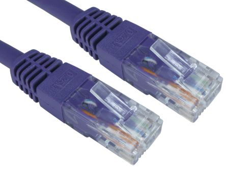 RS PRO, 0.2m Cat6, Violet RJ45 to Male RJ45 Male, UTP Unshielded, Terminated PVC Sheath [0]; 264-6508