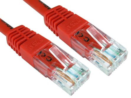 RS PRO, 1m Cat6, Red RJ45 to Male RJ45 Male, UTP Unshielded, Terminated PVC Sheath [0]; 264-6527