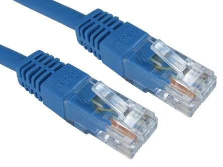 RS PRO, 30m Cat6, Blue RJ45 to Male RJ45 Male, UTP Unshielded, Terminated PVC Sheath [0]; 264-6575