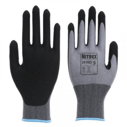 Unigloves 241ND Black/Grey Glass Fibre, HPPE, Nylon, Spandex Abrasion Resistant, Tear Resistant Work Gloves, Size 11 [241ND-11]; 264-6705