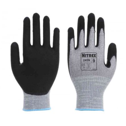 Unigloves 245N Glass Fiber, HPPE, Polyester, Spandex, Steel Work Gloves, Size 11, Nitrile Coating [245N-11]; 264-6740