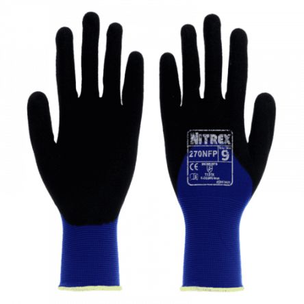 Unigloves 270NFP Nylon Grip and Abrasion Resistance, Oil Resistant, Wet Resistance Work Gloves, Size 8, Nitrile Coating [270NFP-08]; 264-6783