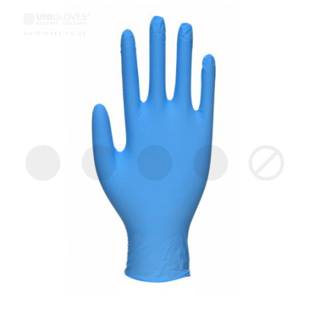 Unigloves GS004* Blue Powder-Free Nitrile Disposable Gloves, Size XS, 200 per Pack [GS0041]; 264-6984