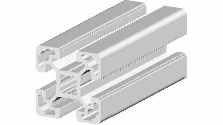 RS PRO Silver Aluminium, Anodized Profile Strut, 40 x 40 mm, 10mm Groove, 2m Length [0]; 264-7838