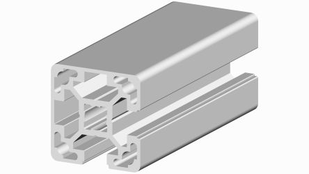 RS PRO Silver Aluminium, Anodized Profile Strut, 40 x 40 mm, 10mm Groove, 3m Length [0]; 264-7840