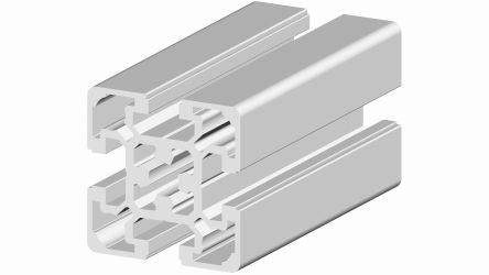 RS PRO Silver Aluminium, Anodized Profile Strut, 50 x 50 mm, 10mm Groove, 2m Length [0]; 264-7851