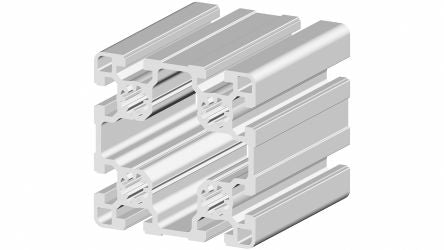 RS PRO Silver Aluminium, Anodized Profile Strut, 90 x 90 mm, 10mm Groove, 3m Length [0]; 264-7852