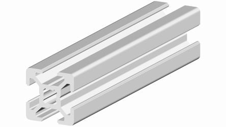 RS PRO Silver Aluminium, Anodized Profile Strut, 20 x 20 mm, 6mm Groove, 2m Length [0]; 264-7855