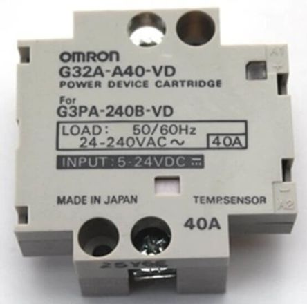 Omron Power Device Cartridge for G3PA-430B-VD SSR, G32A-A430-VD 12-24VDC [G32A-A430-VD 12-24VDC]; 264-9642