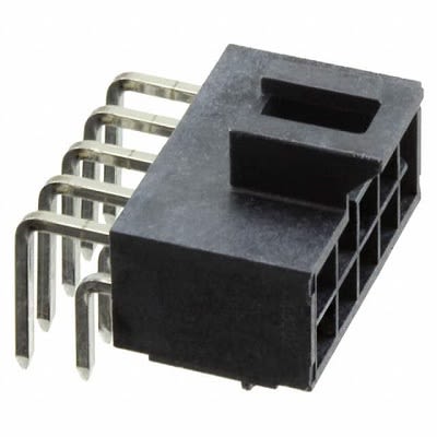 Molex 105314 Series Right Angle Through Hole PCB Header, 10 Contact(s), 2.5 mm Pitch, 2 Row(s), Shrouded [1053141110]; 264-9761
