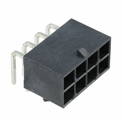 Molex 76825 Series Right Angle PCB Header, 8 Contact(s), 5.7 mm Pitch, 2 Row(s), Shrouded [768250008]; 264-9864