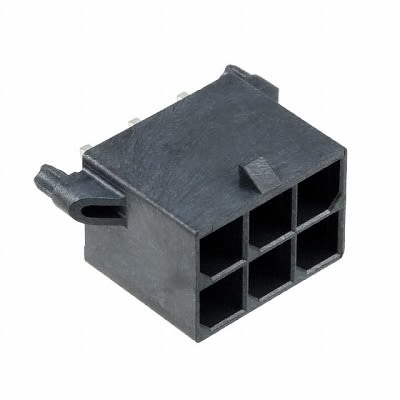 Molex 76829 Series Vertical PCB Header, 6 Contact(s), 5.7 mm Pitch, 2 Row(s), Shrouded [768290006]; 264-9869