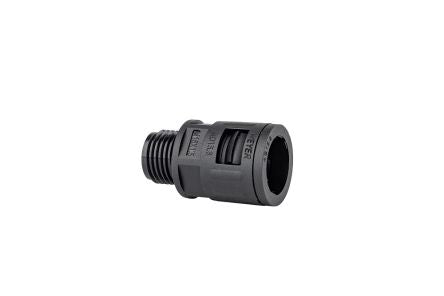 RS PRO Fixed Straight, Conduit Fitting, 12mm Nominal Size, M16x1.5, Polyamide, Black IP66 rating [0]; 265-0002