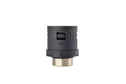 RS PRO Screw Connector, Conduit Fitting, 29mm Nominal Size, M32x1.5, Polyamide, Black IP68 rating [0]; 265-0012