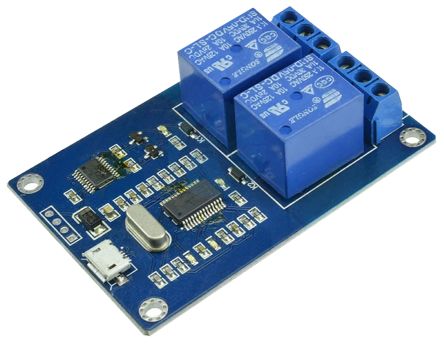 Seeit USB-RELAY02 Relay for Relay Control Card for Arduino, AVR, PIC, Raspberry Pi, TTL [USB-RELAY02]; 265-1124