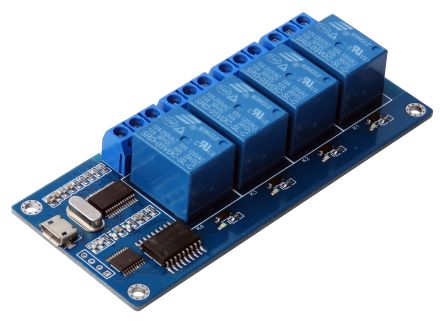 Seeit USB-RELAY04 Relay for Relay Control Card for Arduino, AVR, PIC, Raspberry Pi, TTL [USB-RELAY04]; 265-1125