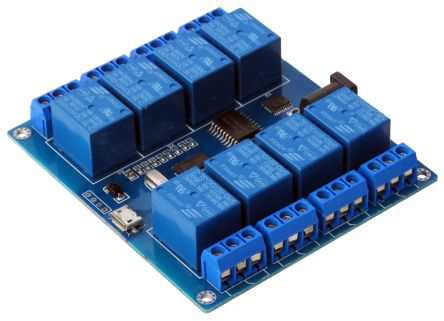 Seeit USB-RELAY08 Relay for Relay Control Card for Arduino, AVR, PIC, Raspberry Pi, TTL [USB-RELAY08]; 265-1126