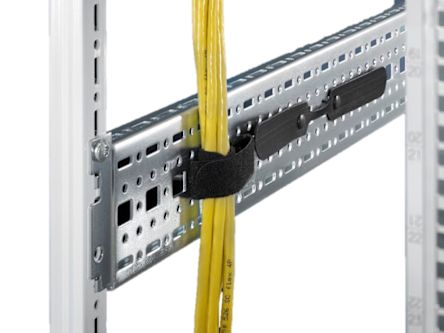 Rittal Hook and Loop Cable Tie, Loop, 300mm x 20 mm, Black Nylon, Pk-10 [7072240]; 265-1417