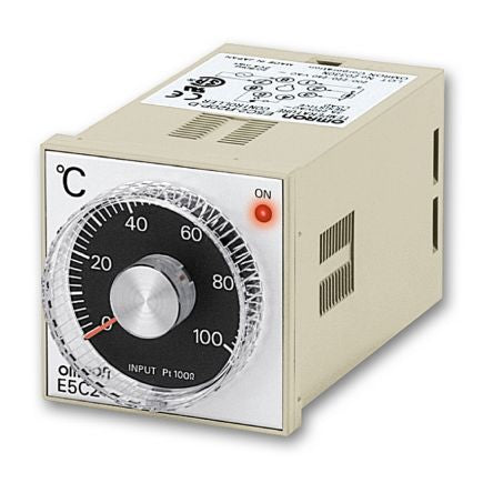Omron E5C2 Panel Mount, Din-Rail Removable Socket Controller, 48 x 48mm 1 dedicated Input, 3 dedicated Output Relay, [E5C2-R20P-D 100-240VAC 0-400]; 265-1609