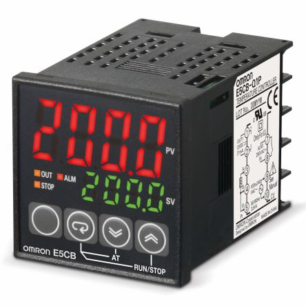 Omron E5CB Panel Mount Controller, 48 x 48mm 2 dedicated Input, 3 dedicated Output SSR, Solid State Relay, Logic, 24 V [E5CB-Q1PD 24VAC/DC]; 265-1612
